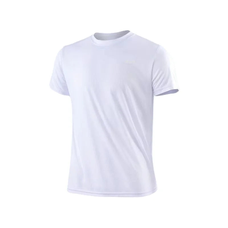 Camiseta Masculina Esportiva de Secagem Rápida – Manga Curta, Leve, Respirável e Antissuor para Treinos e Corrida