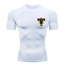 Camiseta de Compressão Bull Print Masculina – Secagem Rápida, Performance Atlética e Conforto Absoluto