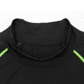 Camiseta Esportiva Masculina de Verão – Secagem Rápida, Alta Elasticidade, Respirável e Gola Alta