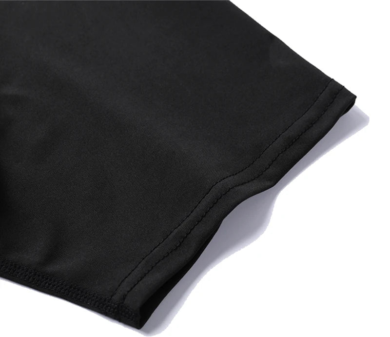 Camiseta Masculina de Compressão Estampada – Manga Curta, Secagem Rápida, Performance Atlética e Proteção Rash Guard para Treinos