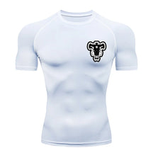 Camiseta de Compressão Bull Print Masculina – Secagem Rápida, Performance Atlética e Conforto Absoluto