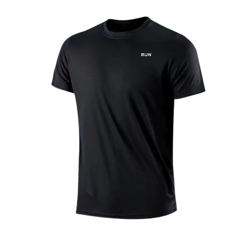 Camiseta Masculina Esportiva de Secagem Rápida – Manga Curta, Leve, Respirável e Antissuor para Treinos e Corrida