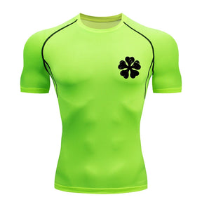 Camiseta de Compressão Bull Print Masculina – Secagem Rápida, Performance Atlética e Conforto Absoluto