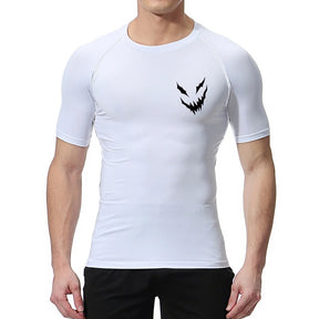 Camiseta de Compressão Bull Print Masculina – Secagem Rápida, Performance Atlética e Conforto Absoluto